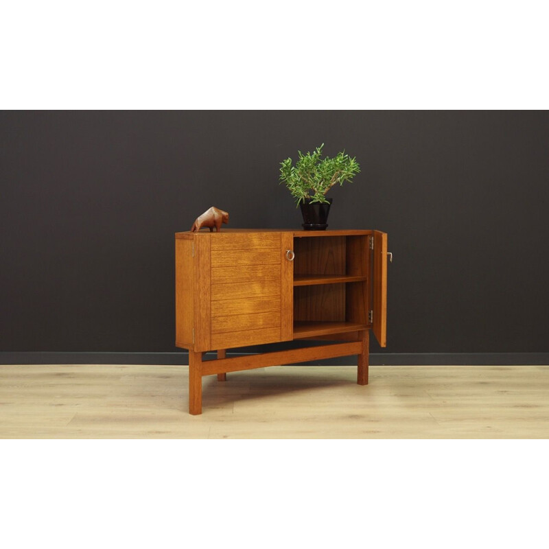 Vintage corner cabinet in teak