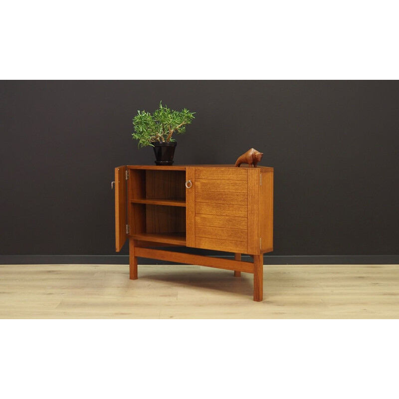 Vintage corner cabinet in teak