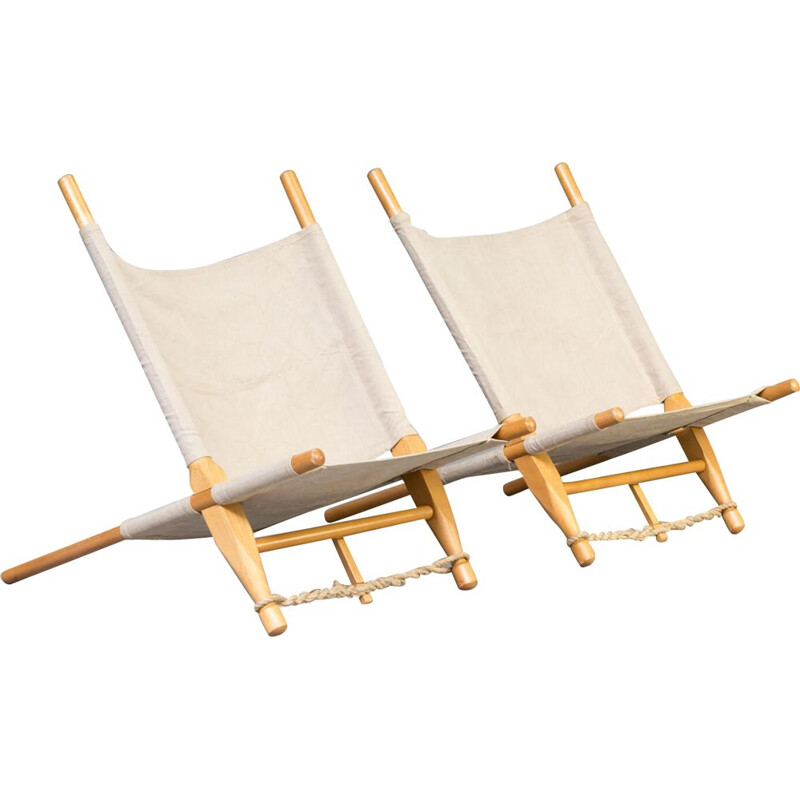 Set of 2 vintage lounge chairs Saw by Ole Gjerløv-Knudsen for Cado 1960s