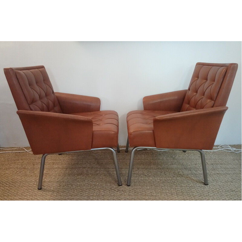 Paire de fauteuils vintage de repos années 60