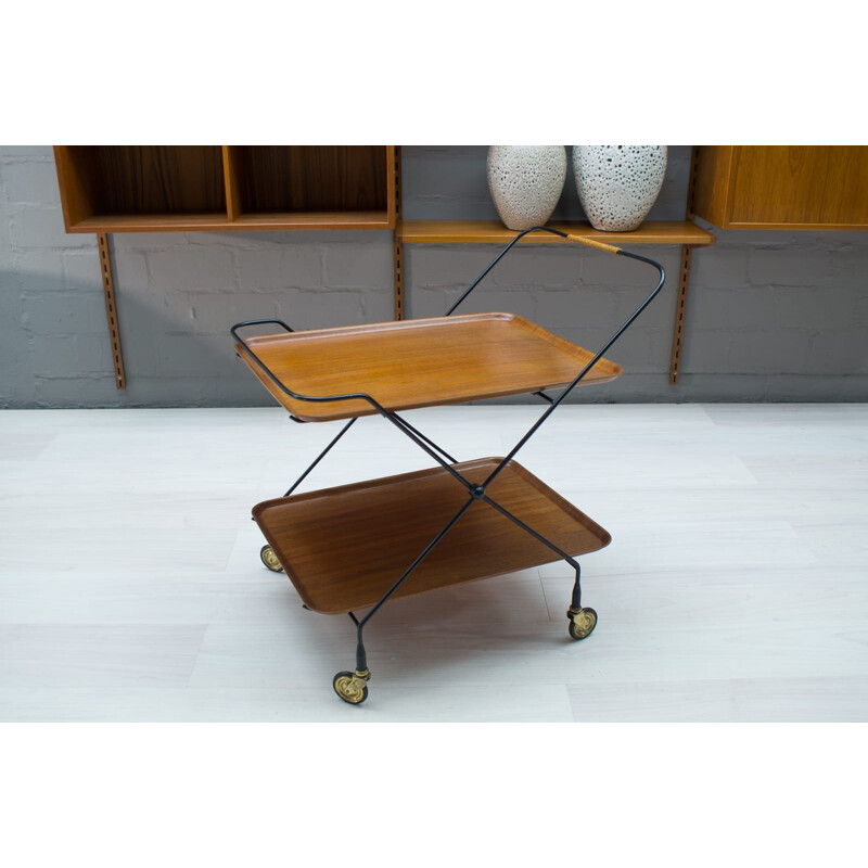 Credenza vintage in teak e metallo per Åry Fanérprodukter Nybro, Svezia 1960