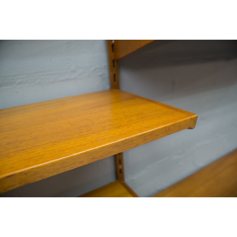 Vintage shelving unit with secretaire for FM Møbler in teak 1960s