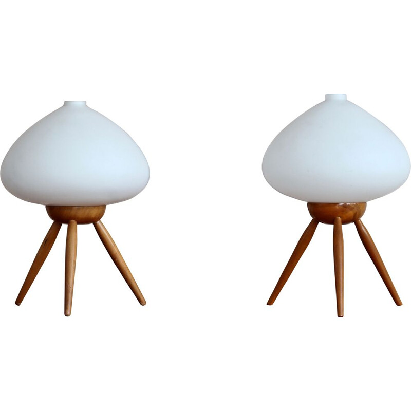 Set of 2 vintage table lamps by ULUV, Space Age