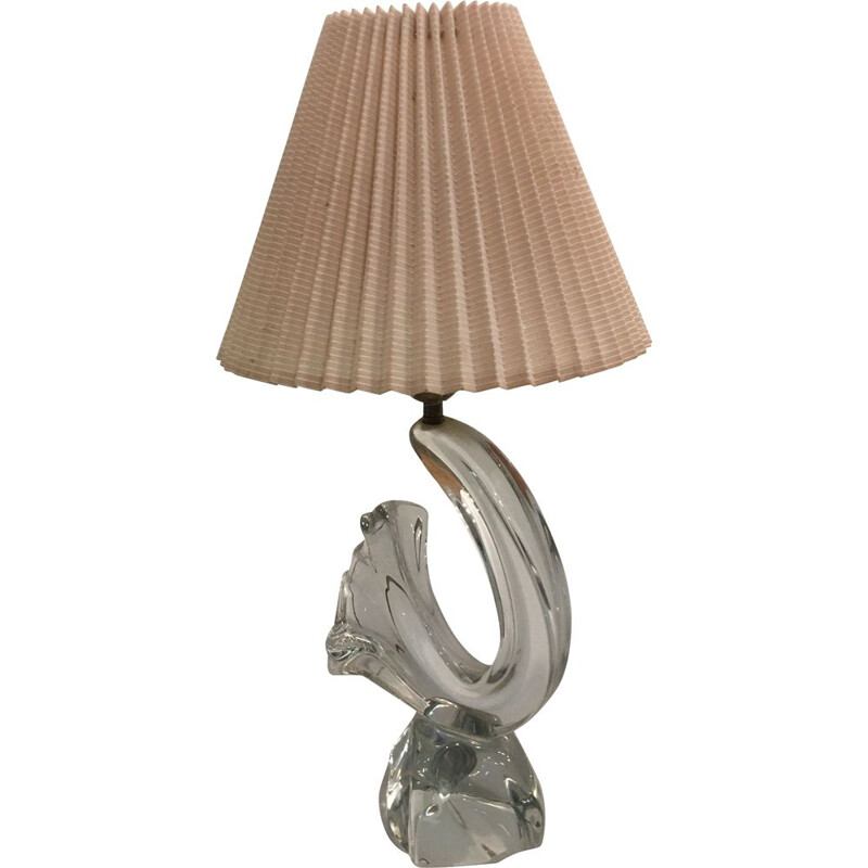 Lampe de table vintage Cristal DAUM années 50