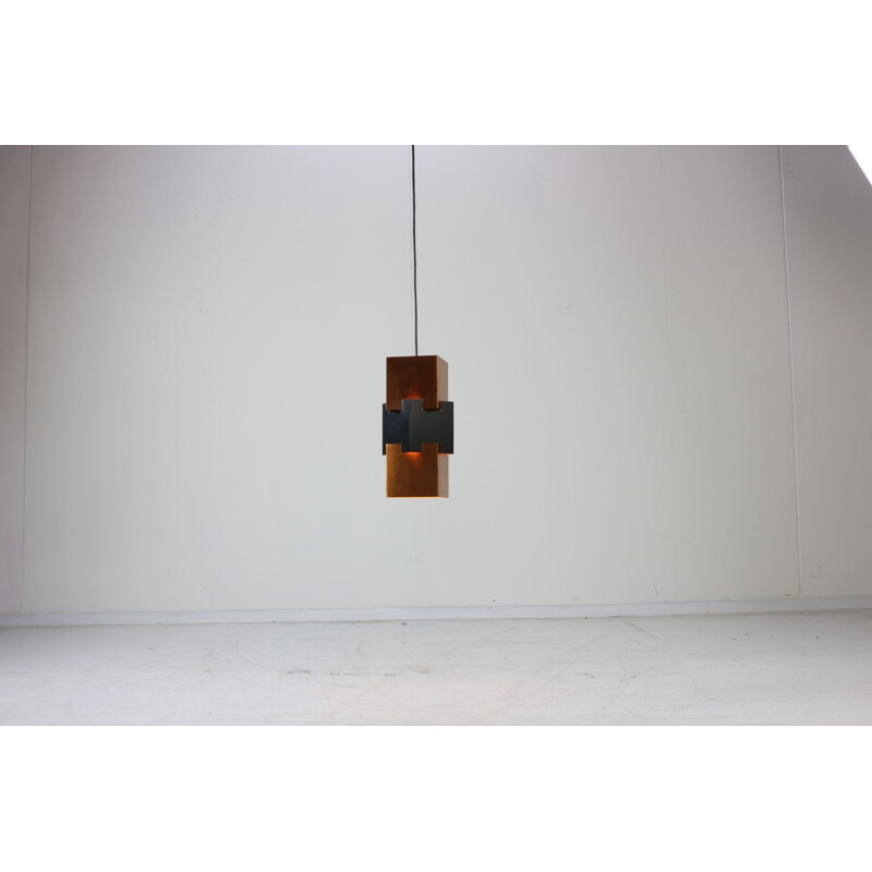 Vintage hanging lamp Kubus by Jo Hammerborg for Fog & Morup Denmark