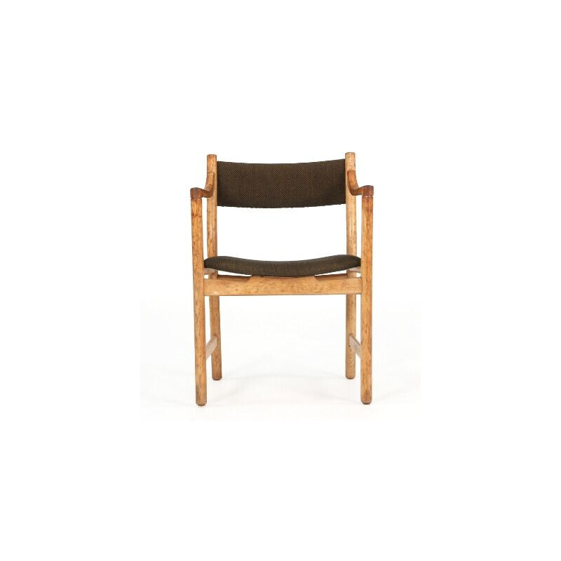 Suite de 4 fauteuils vintage CH50 pour Carl Hansen & Søn en chêne et laine