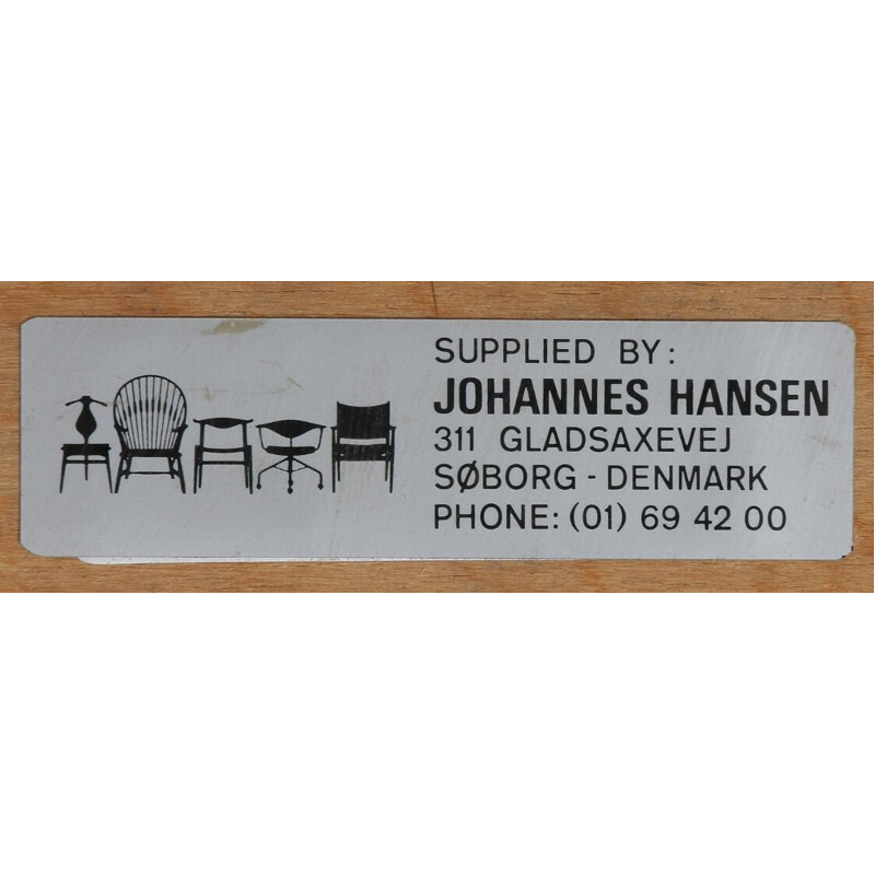 Suite de 4 fauteuils vintage CH50 pour Carl Hansen & Søn en chêne et laine