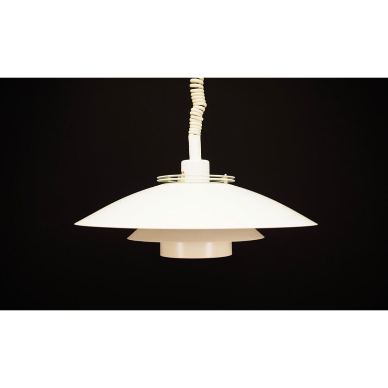 Vintage scandiavian hanging lamp for Frandsen Belysning AS in white metal 1970s