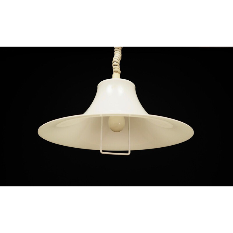 Vintage danish chandelier for Fog & Morup in white plastic 1970s