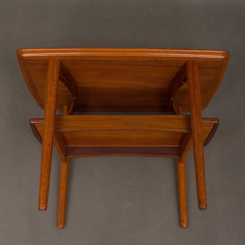 Vintage danish side table in teakwood with pull out tray 1960s