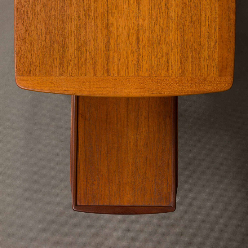 Vintage danish side table in teakwood with pull out tray 1960s