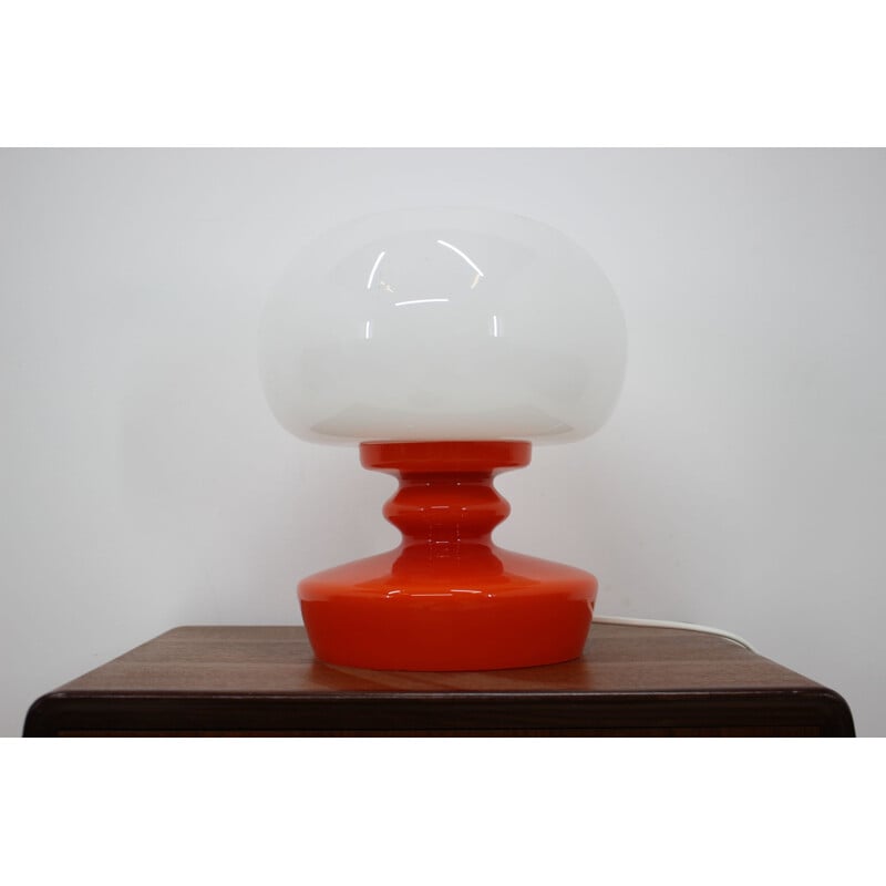 Lampe vintage de table en verre 1970