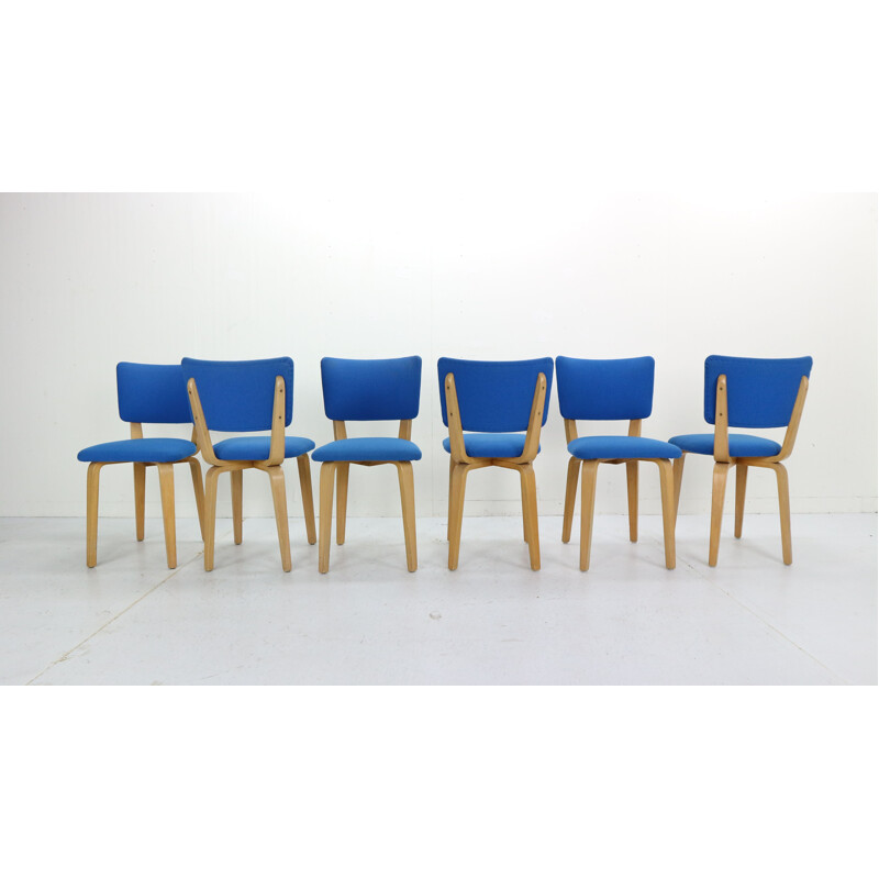 Set of 6 vintage dining chairs by Cor Alons for Gouda Den Boer Netherlands 1950
