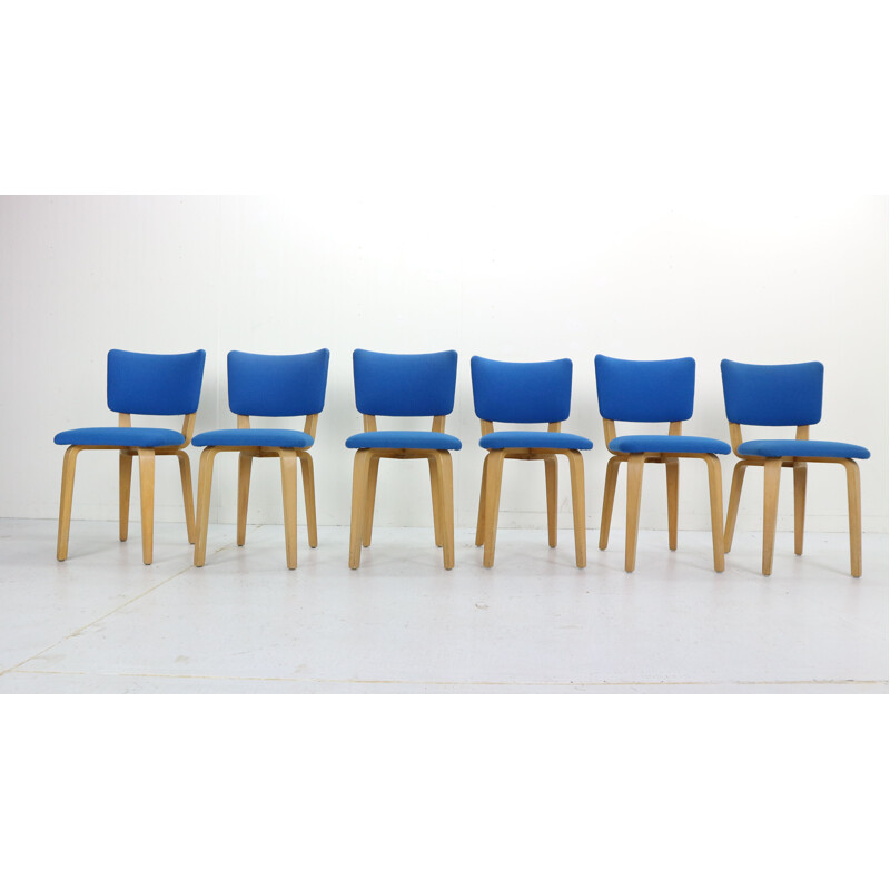 Set of 6 vintage dining chairs by Cor Alons for Gouda Den Boer Netherlands 1950