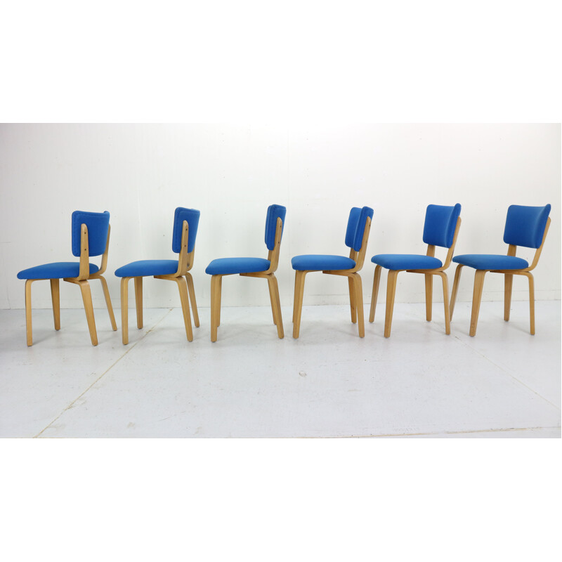 Set of 6 vintage dining chairs by Cor Alons for Gouda Den Boer Netherlands 1950