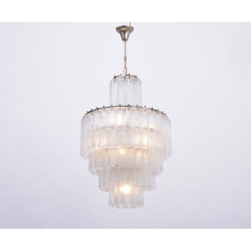 Vintage chandelier in Murano glass by Venini Italy 1960s