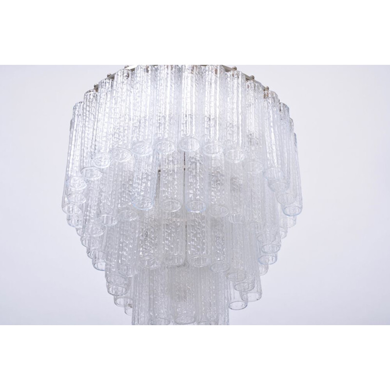 Vintage chandelier in Murano glass by Venini Italy 1960s