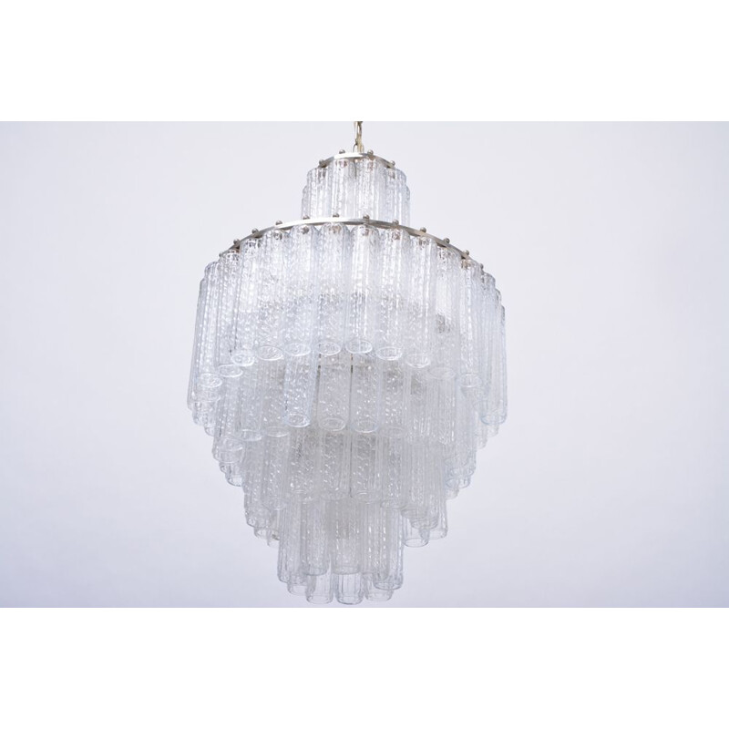 Vintage chandelier in Murano glass by Venini Italy 1960s