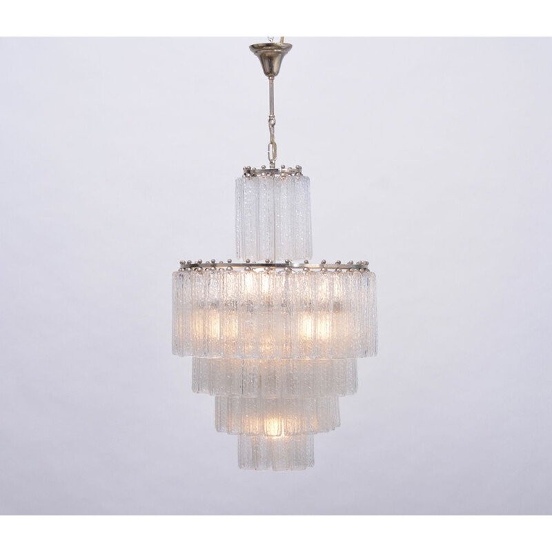 Vintage chandelier in Murano glass by Venini Italy 1960s