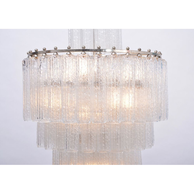 Vintage chandelier in Murano glass by Venini Italy 1960s