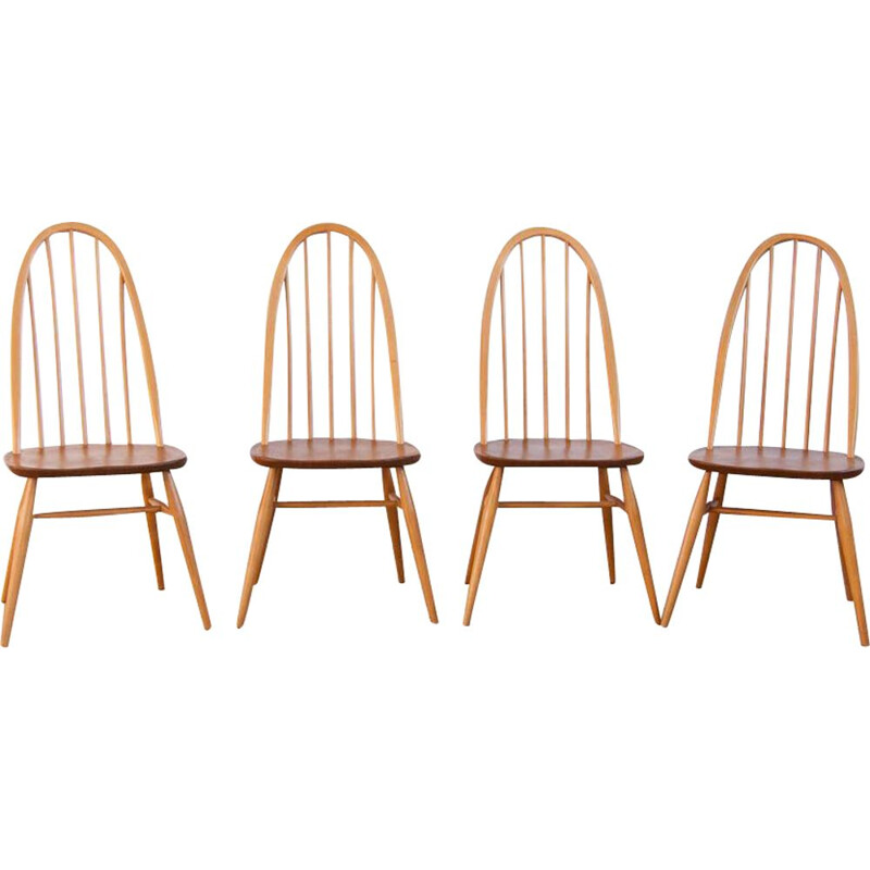 Set of 4 vintage chairs Ercol Quaker