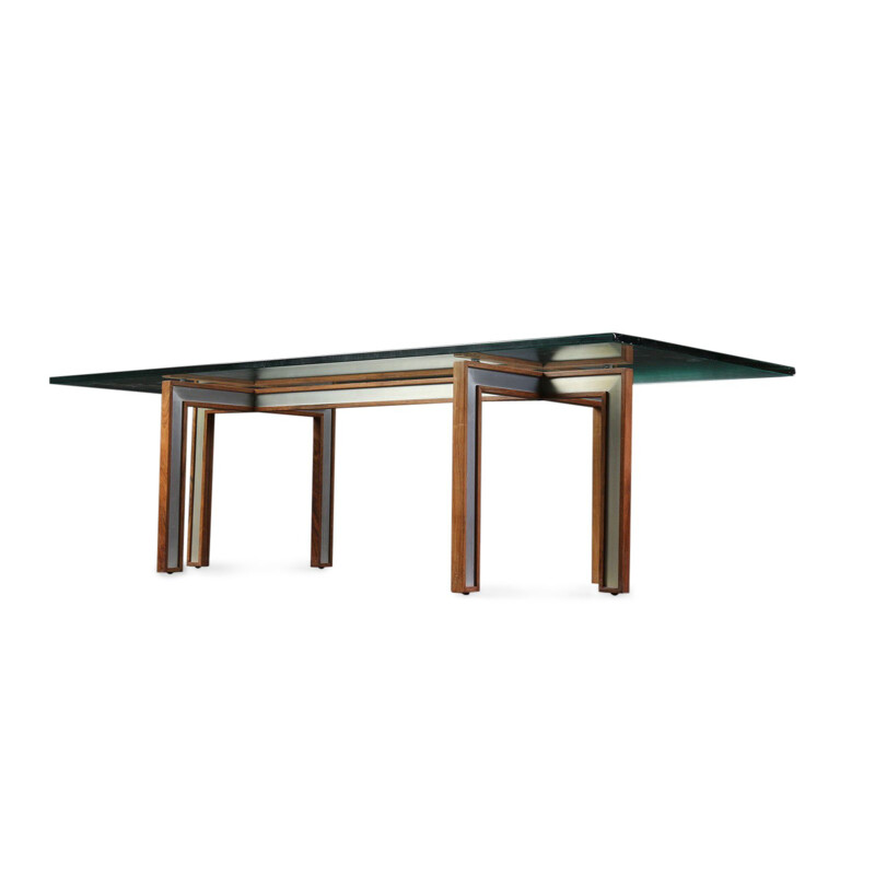 Scandinavian vintage coffee table for CFC Silkeborg in rosewood and glass 1960