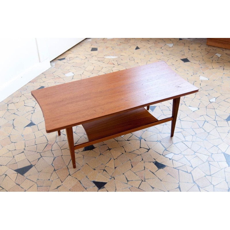 Table basse vintage scandinave 91cm
