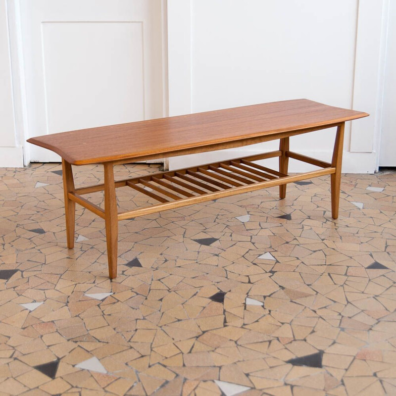 Vintage Scandinavian coffee table 122 cm