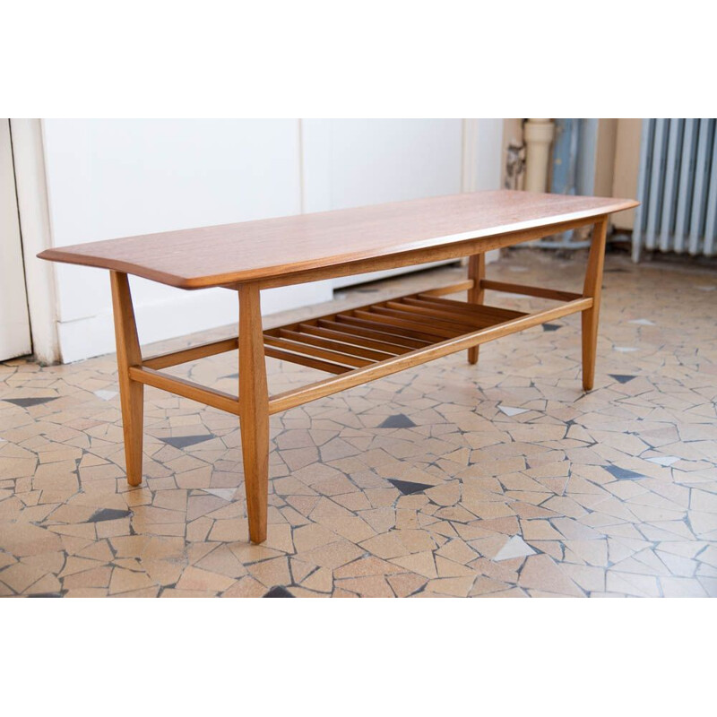 Vintage Scandinavian coffee table 122 cm