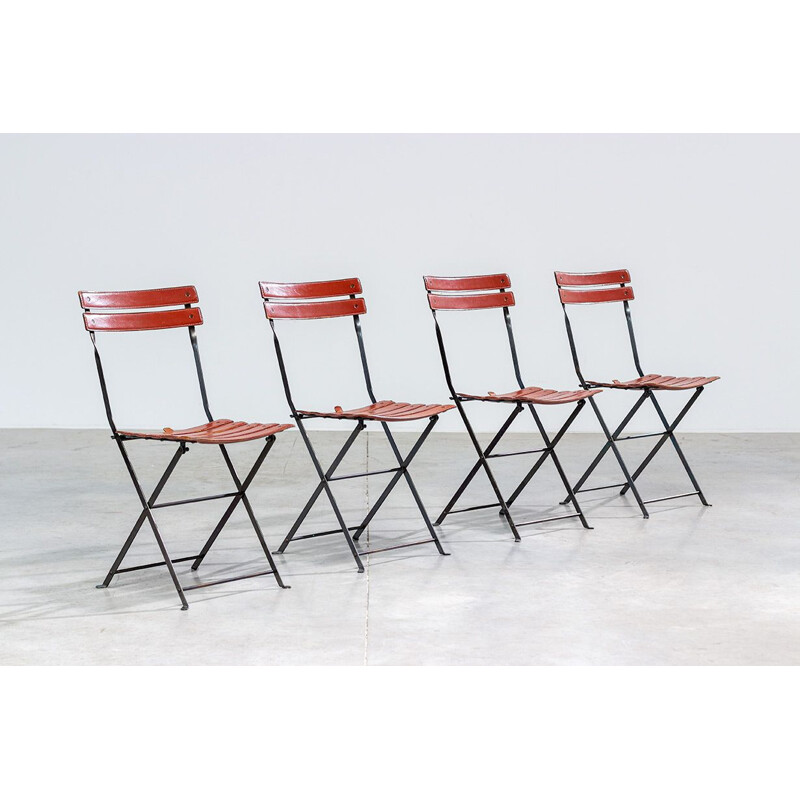 Set of 4 vintage Marco Zanuso Celestina folding chairs for Zanotta