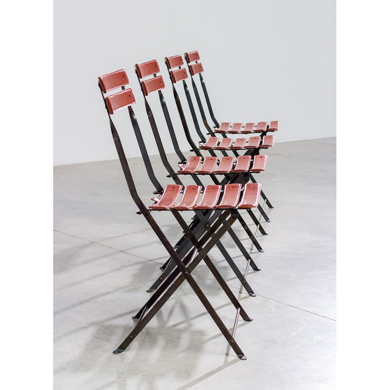 Set of 4 vintage Marco Zanuso Celestina folding chairs for Zanotta