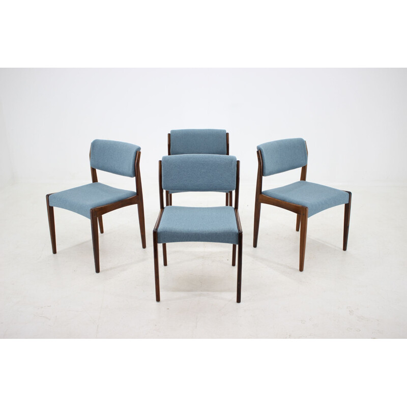 Suite de 4 chaises vintage en palissandre, Danemark