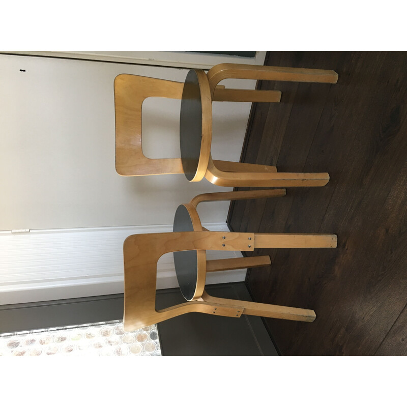 Suite de 2 chaises vintage Model No. 65 par Alvar Aalto pour Artek
