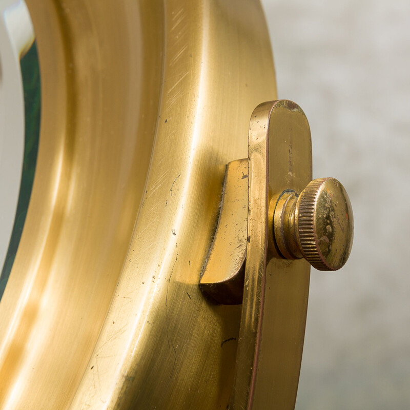 Vintage vanity mirror in brass Italy 70s