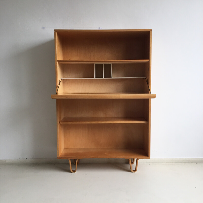 Pastoe vintage secretary in birchwood, Cees BRAAKMAN - 1950s