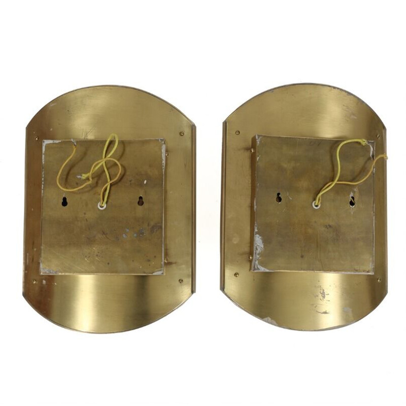 Pair of vintage wall lamps in brass 1960s