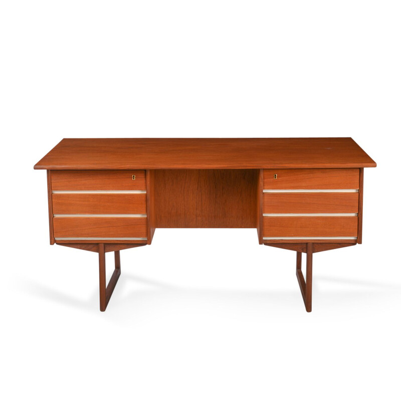 Bureau vintage scandinave en bois de teck 1960