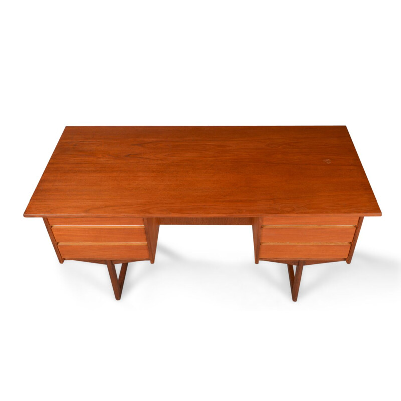 Scandinavian vintage teak wood desk 1960