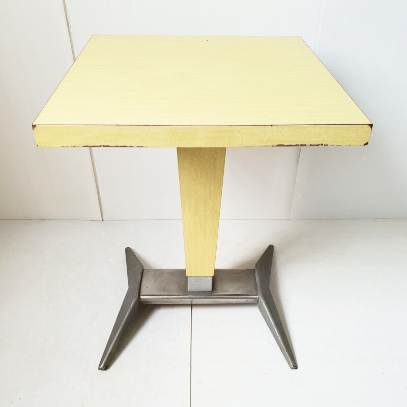 Vintage side table in formica and steel 1950