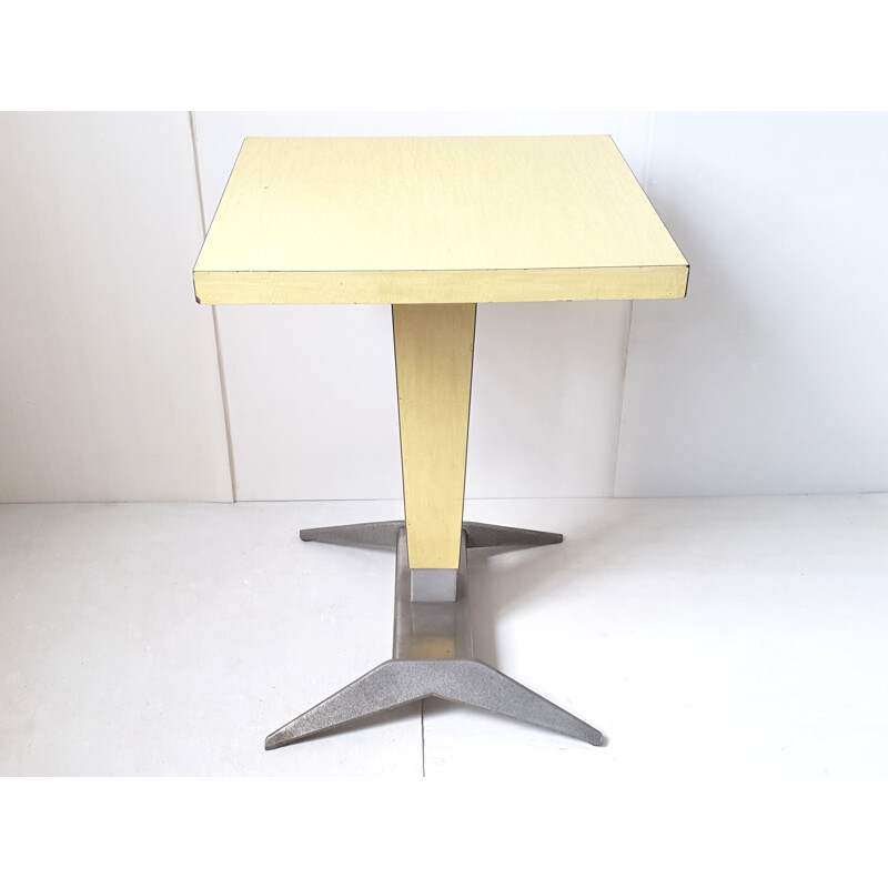 Vintage side table in formica and steel 1950