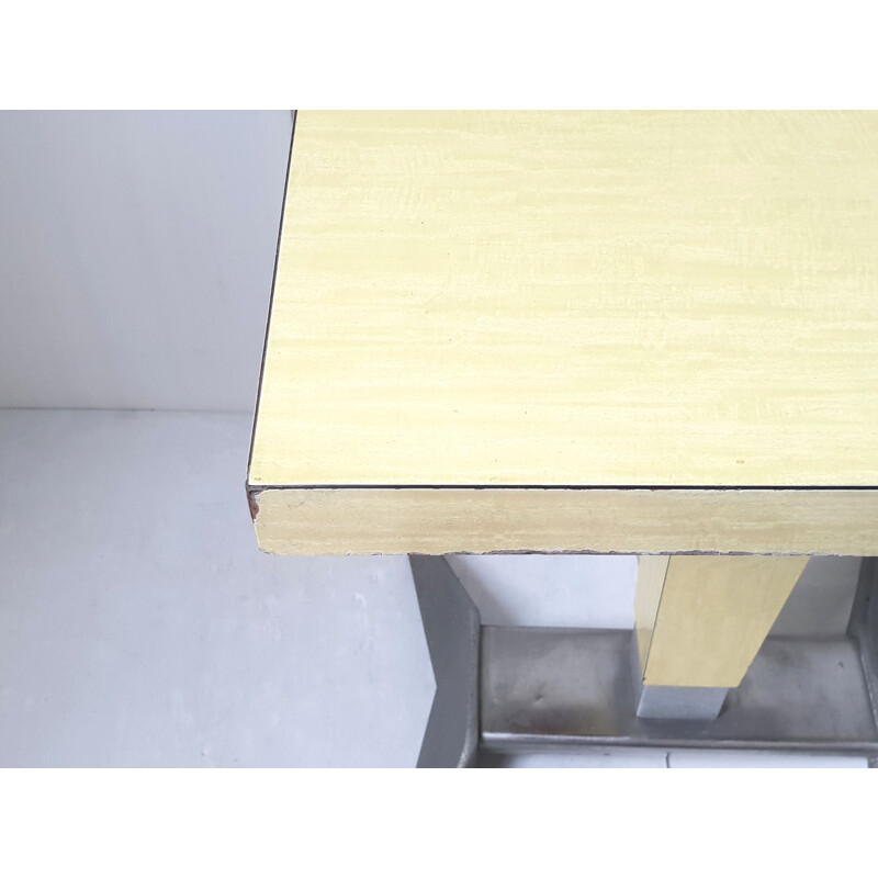 Vintage side table in formica and steel 1950