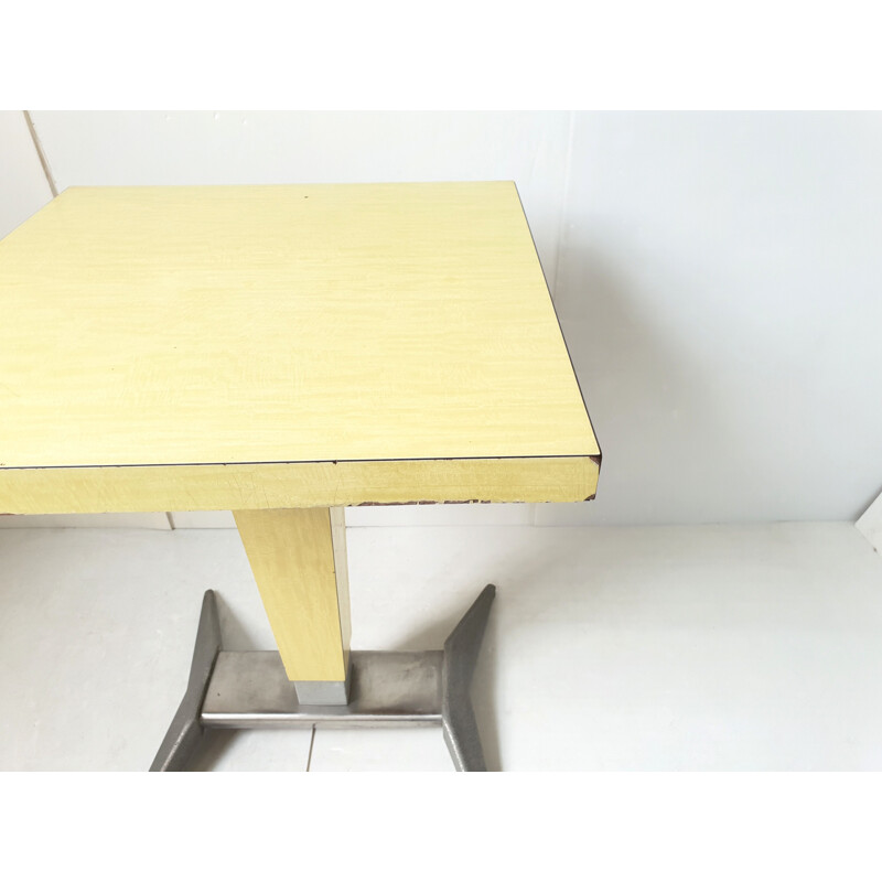 Vintage side table in formica and steel 1950