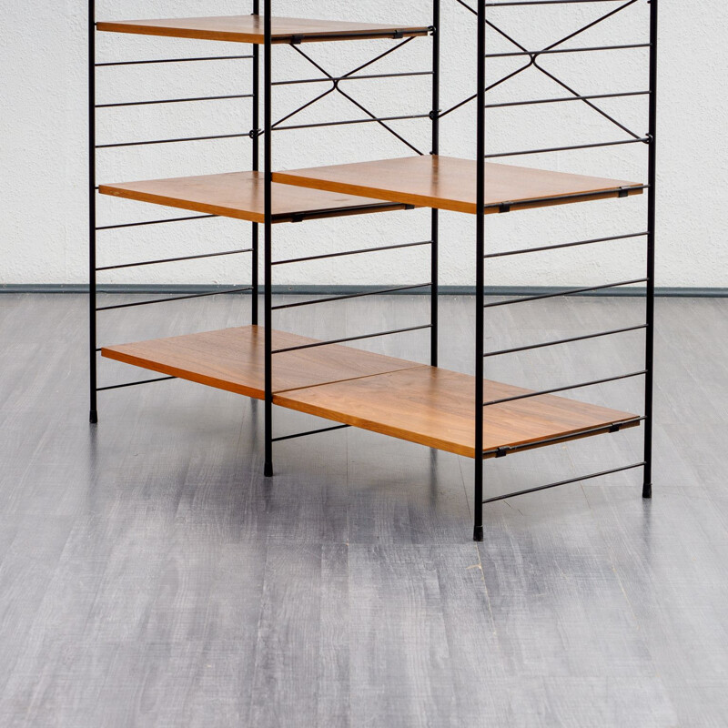 Vintage free-standing shelving system in teak by WHB 1960s 