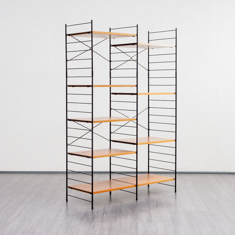 Vintage free-standing shelving system in teak by WHB 1960s 