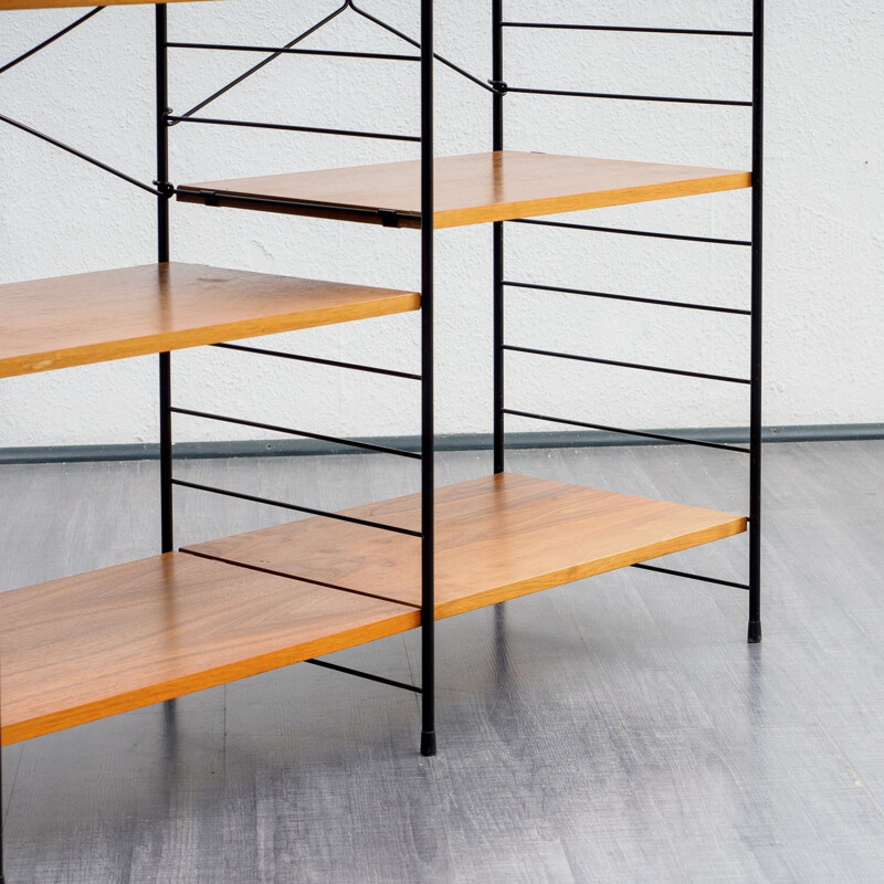 Vintage free-standing shelving system in teak by WHB 1960s 