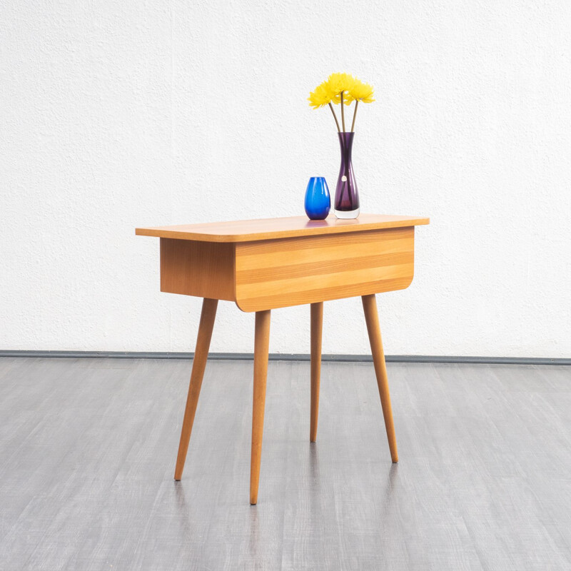 Vintage console table in ash 1950s 