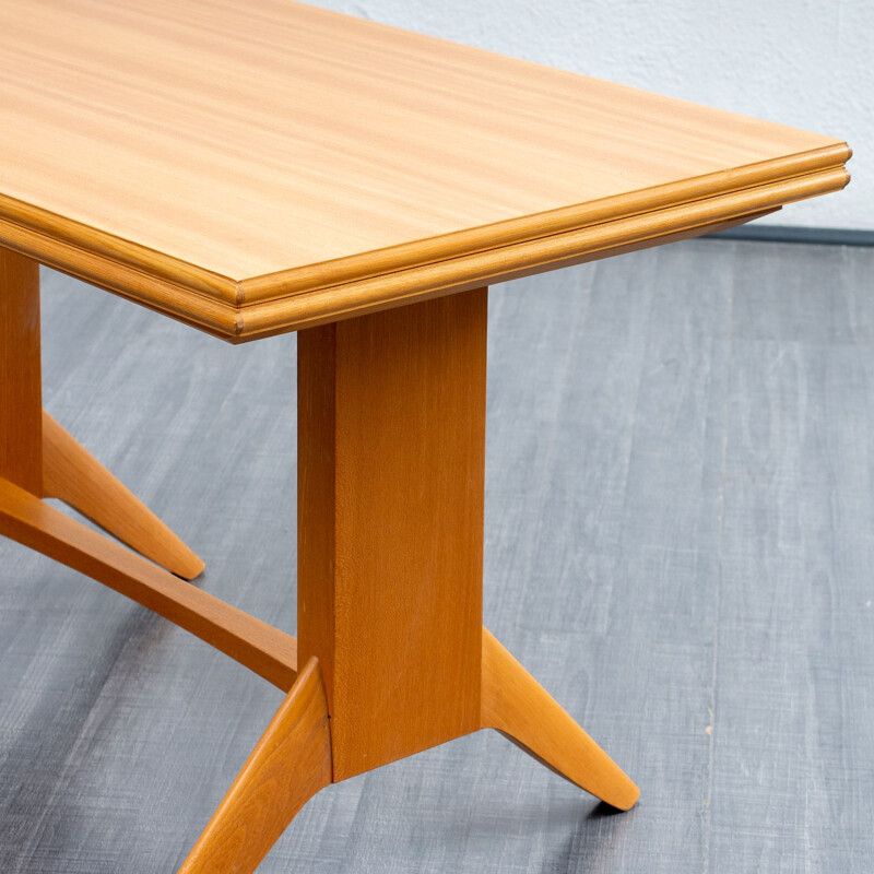 Vintage dining table in cherrywood by Wilhelm Renz 1950s