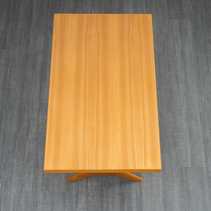 Vintage dining table in cherrywood by Wilhelm Renz 1950s