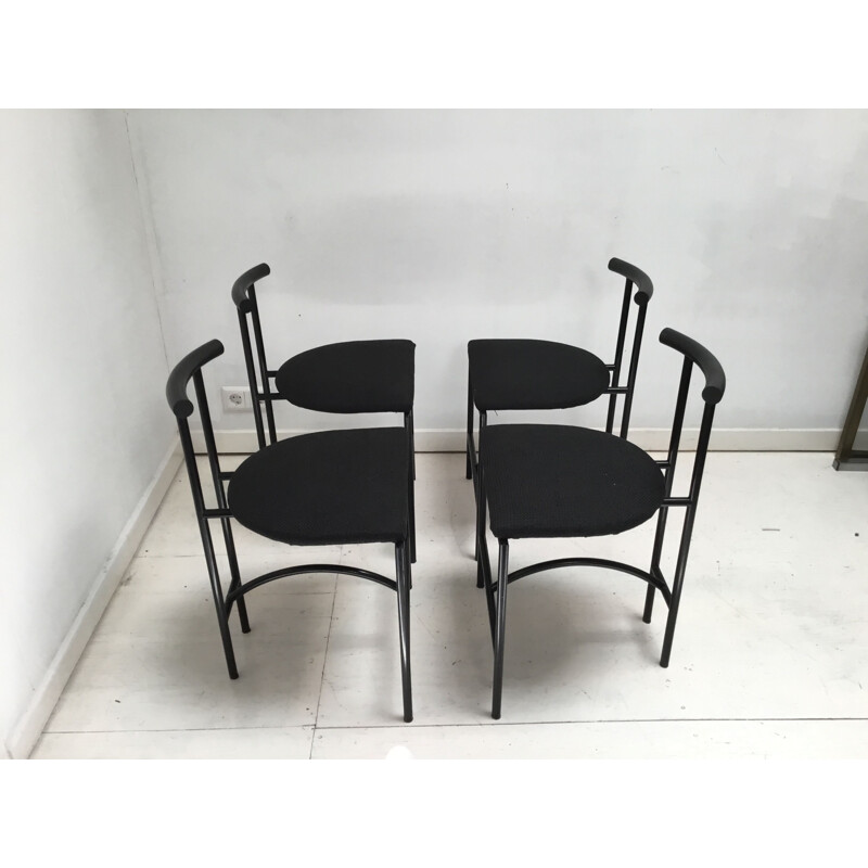 Set of 4 vintage dining chairs Tokyo by Rodney Kinsman for Bieffeplast, 1980s