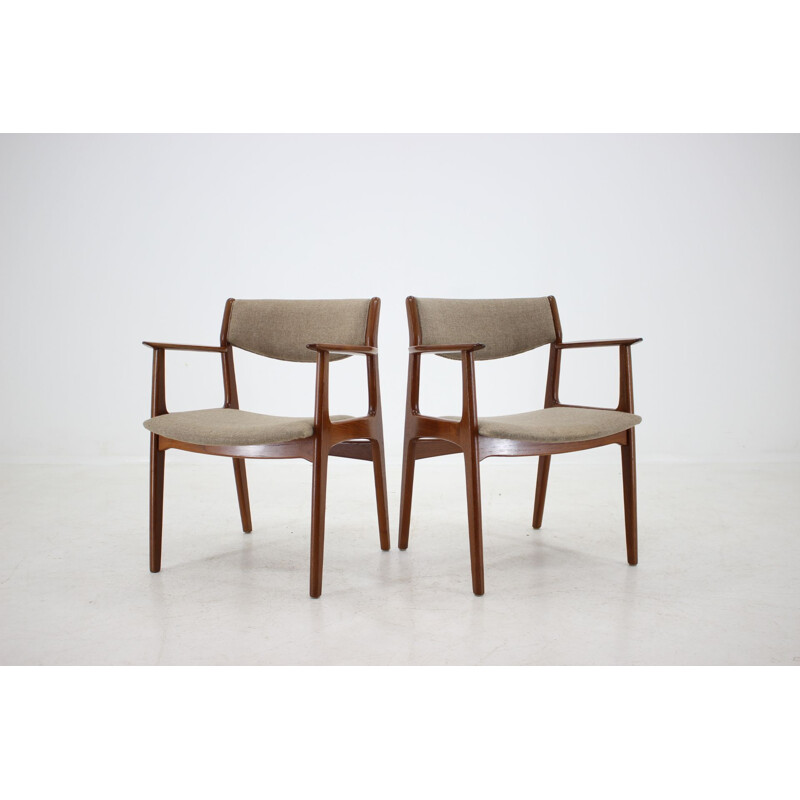 Set of 2 vintage side chairs in teak Denmark 1960s 